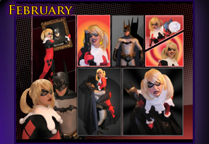 Jessica Nova Enright and Jonathan Monkey Of Steel Carroll portraying Harley Quinn and Batman perfectly!