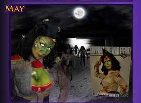 Nicole Danielle Fous-Long representing Zombicon.com as a zombie uso girl